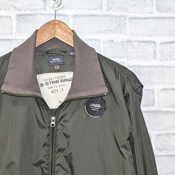 G Star RAW Men's Zip up Lightweight Jacket in olive Green size XL - Picture 5 of 8